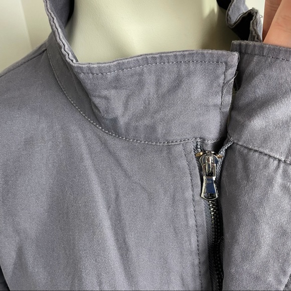 Reborn charcoal twill cotton oversized jacket - Picture 4 of 11